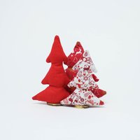 Roter Weihnachtsbaum 3Er Set, Dekostoff Freistehend Weihnachtsbäume, Weihnachtstischdekoration von DecorDora