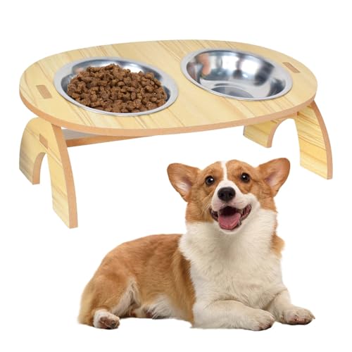 Futternapf Katze, Katzennapf 15 Grad Neigung, Katzen Futterstation Holz, Katzennapf Set Edelstahl, Erhöhter Futternapf Katze, Katzenfressnapf Erhöht, Mit Holz Ständer, Für Katzen Und Kleine Hunde Futternapf Katze, Katzennapf 15 Grad Neigung, Katzen Futterstation Holz, Katzennapf Set Edelstahl, Erhöhter Futternapf Katze, Katzenfressnapf Erhöht, Mit Holz Ständer, Für Katzen Und Kleine Hunde von DecorDwell