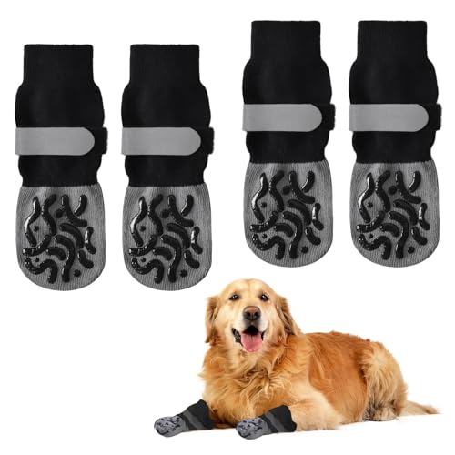Hundesocken Anti Rutsch 2 Paar Doppelseitige Anti-Rutsch Hundesocken, Socken Für Hundepfoten, Atmungsaktiv, Mit Verstellbaren Klettverschlüssen, Für Hunde Pfotenschutz, Für Kleine, Mittlere Hunde (S) Hundesocken Anti Rutsch 2 Paar Doppelseitige Anti-Rutsch Hundesocken, Socken Für Hundepfoten, Atmungsaktiv, Mit Verstellbaren Klettverschlüssen, Für Hunde Pfotenschutz, Für Kleine, Mittlere Hunde (S) von DecorDwell
