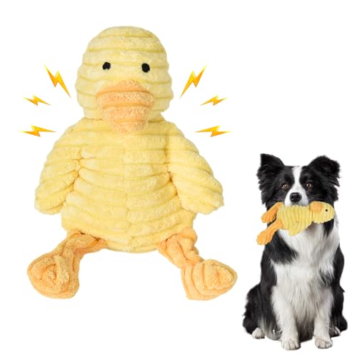 Plüsch Kauspielzeug, Kuscheltier für Hunde, Hundespielzeug, Plüschtiere für Hunde, Quietschendes Hundespielzeug, Verschleißfest Bissfest, Geeignet für Alle Hund, Interaktives Gelbe Ente(Nur für Hunde) Plüsch Kauspielzeug, Kuscheltier für Hunde, Hundespielzeug, Plüschtiere für Hunde, Quietschendes Hundespielzeug, Verschleißfest Bissfest, Geeignet für Alle Hund, Interaktives Gelbe Ente(Nur für Hunde) von DecorDwell