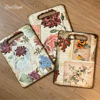 Küchen-Schneidebrett-Dekor, Schneidebretter, Schneidebrett-Set, Holzschneidebrett, Küchenbretter - Alte Buchstaben | 3Er-Set Küchen-Schneidebrett-Dekor, Schneidebretter, Schneidebrett-Set, Holzschneidebrett, Küchenbretter - Alte Buchstaben | 3Er-Set von DecorElegant
