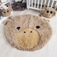 Kuh Baby Teppich 115cm Wollteppich Für Das Kinderzimmer, Geschenk von DecorLina