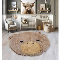 Highland Kuh Teppich Hochland Kuscheldecke Kinderzimmer Krabbeldecke, Individuelle Deko von DecorLina