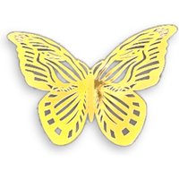 12 Stück 3D Gold Schmetterlinge Wand Kinder Schlafzimmer Dekoration Ballon Cake Toppers Papier Schmetterling Set von DecorManiacs