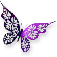 Spitzflügel 12 Stück 3D Schmetterlinge Wandaufkleber Kinderzimmer Dekor. Schmetterling Cake Toppers von DecorManiacs