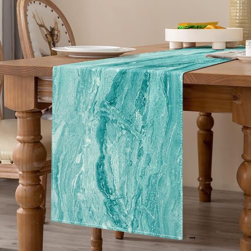 Blau Tischläufer Modern Wohnzimmer Tischläufer Sommer Platzsets 40 x 140 cm Streifen Feines Marmor Dekoratives Tuch für Couchtisch, Weihnachtsfeiern, Hochzeiten, Events, Esstisch Hochzeit Leinen Blau Tischläufer Modern Wohnzimmer Tischläufer Sommer Platzsets 40 x 140 cm Streifen Feines Marmor Dekoratives Tuch für Couchtisch, Weihnachtsfeiern, Hochzeiten, Events, Esstisch Hochzeit Leinen von DecorMommt