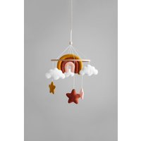 Baby Mobile Regenbogen, Wolken Kinderzimmer Mobile, Neutrales Mobile, Mama Zum Verschenken von DecorOfFelt