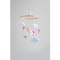 Mobile Einhorn, Krippe Baby Wolken Und Sterne, Pferd Kinderzimmerdeko, Neugeborene Geschenk von DecorOfFelt