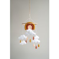 Regenbogen Baby Mobile, Senf Kinderzimmer Deko, Babyparty Geschenk von DecorOfFelt