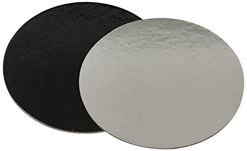 5932560 DECORA TORTENPLATTEN IM SET SCHWARZ UND SILBER Ø 24 CM 60ST BAKERY von Decora