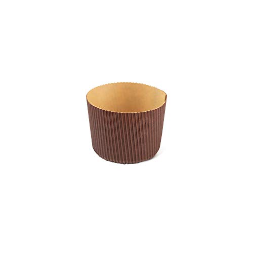 DECORA, 0320168 12 Panettone-Formen à 100 g, aus reiner Zellulose-Hartpapier, Hitzebeständig bis 200 °C, Ideal für die Herstellung eines Panettone zu Hause, Hergestellt in Italien. von Decora