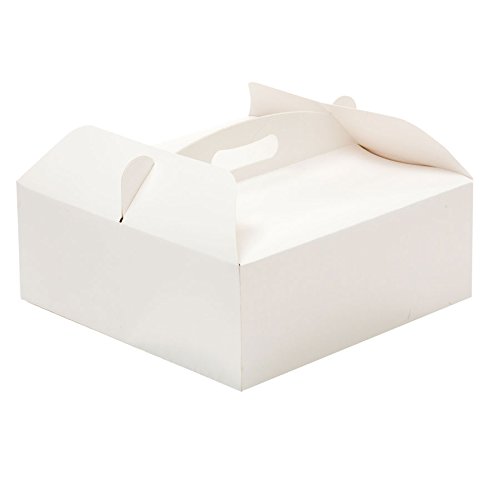 DECORA, 0340201 Tortenbox mit Griff, Ideal zum Aufbewahren und Transportieren von Gebäck, Aus Karton gefertigt, Einzeln verpackt, 26 x 26 x 10 cm. von Decora