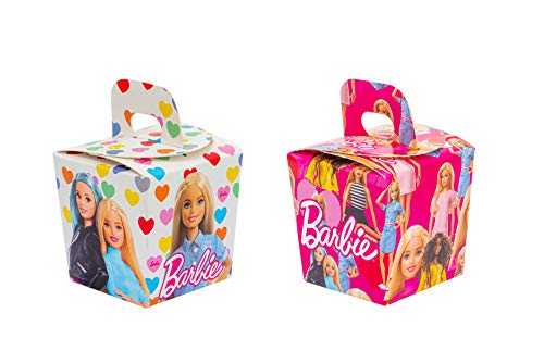 DECORA, 0403022 Barbie Bonbon-Box, Niedliche Fettfeste Kartonschachteln, Ideal zum Verpacken von Süßigkeiten, Hergestellt in Italien, Packung mit 6 Stück. DECORA, 0403022 Barbie Bonbon-Box, Niedliche Fettfeste Kartonschachteln, Ideal zum Verpacken von Süßigkeiten, Hergestellt in Italien, Packung mit 6 Stück. von Decora