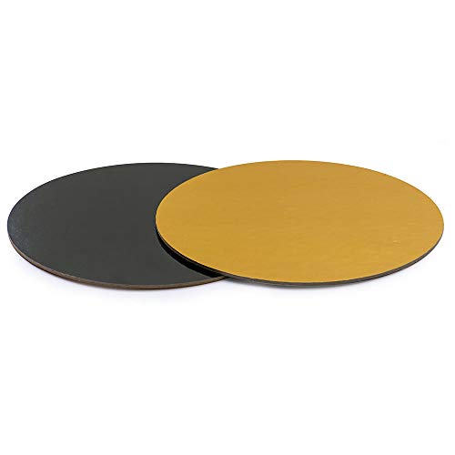 DECORA, 0932554 Tortenunterlage aus Karton, mit Kunststoff überzogen, 3 mm dick, Ideal zum Präsentieren und Servieren von Desserts, Gold und Schwarz, Durchmesser 40 cm. DECORA, 0932554 Tortenunterlage aus Karton, mit Kunststoff überzogen, 3 mm dick, Ideal zum Präsentieren und Servieren von Desserts, Gold und Schwarz, Durchmesser 40 cm. von Decora