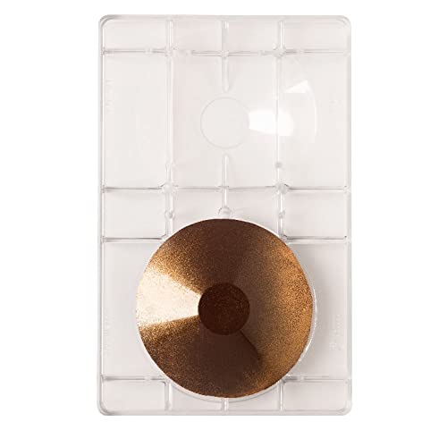 Decora 0050096 Chocolate Mould Flat Round Diameter 125 x 20 H mm 2 Cups von Decora