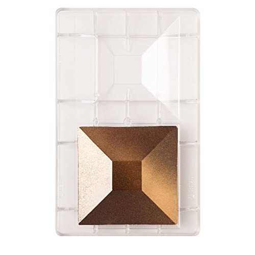 Decora 0050098 Chocolate Mould Flat Square Diameter 125 x 20 H mm 2 Cups von Decora