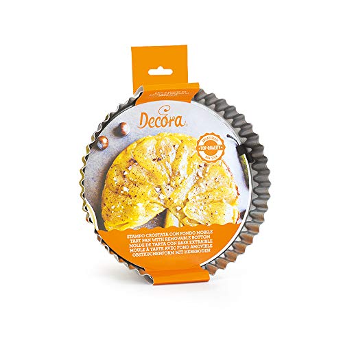 DECORA, 0070015 Form für Tarte mit beweglichem Boden, Rund Ø 20 x H 3,5 cm, aus antihaftbeschichtetem Stahl, Einfaches Herauslösen der Gebäcke, Professionelles Design, Grau DECORA, 0070015 Form für Tarte mit beweglichem Boden, Rund Ø 20 x H 3,5 cm, aus antihaftbeschichtetem Stahl, Einfaches Herauslösen der Gebäcke, Professionelles Design, Grau von Decora