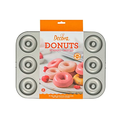 Decora 0070041 ANTIHAFT BACKFORM 12 DOUGHNUT Ø 7 CM - 35,5 X 26,5 X 2,5 H CM von Decora