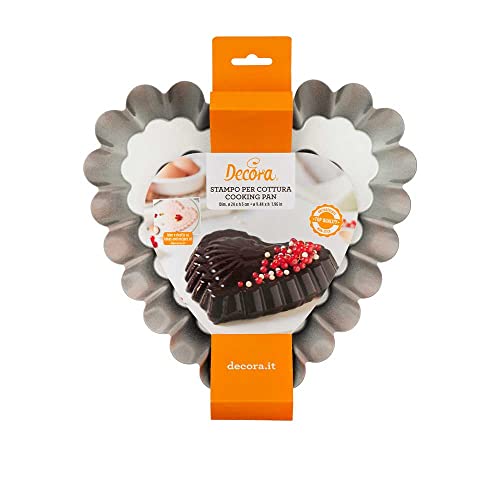 DECORA 0075039 Decorated Heart Mould Ø 24 X 5 H cm Non Stick von Decora