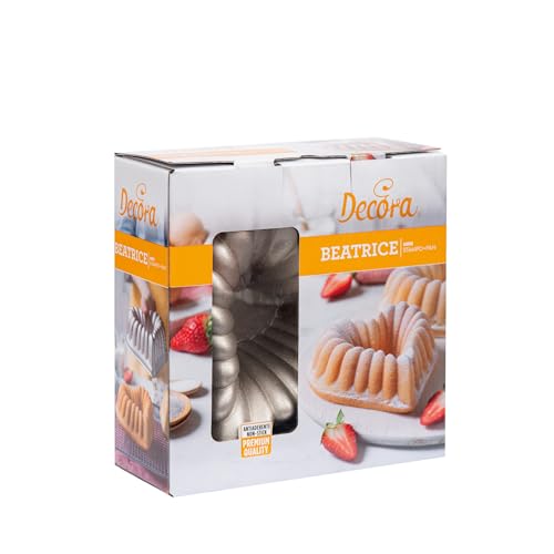 Decora 0080115 Stampo Antiaderente Mini Beatrice 16 X 16 X 6 h Cm, In Alluminio Pressofuso, di alta qualità, per realizzare preparazioni dolci e salate. Top quality. von Decora