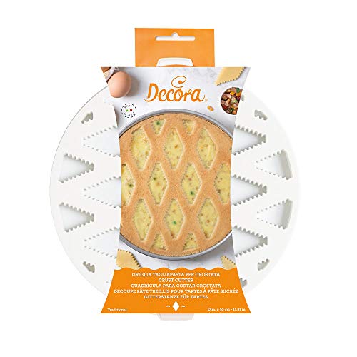 DECORA, 0215802 Pastiera-Kuchengitter aus Kunststoff, Ideal zum Dekorieren der Pastiera, Ø 30 cm, Hergestellt in Italien. Patentiertes Design. von Decora