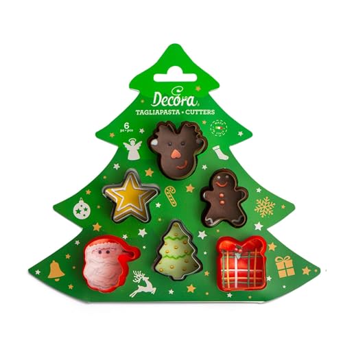 DECORA 0255097 MINI AUSSTECHER AUS KUNSTSTOFF WEIHNACHTSSCHMUCK 6-TLG. von Decora