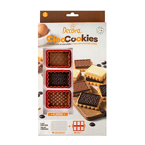 Decora 0255156 Set 2 PCS for Chocolate GALLETTE Classic, Orange von Decora