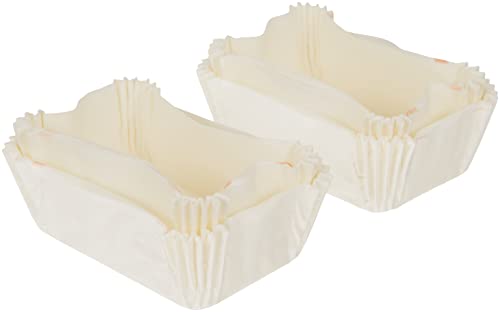 DECORA, 0339880 Mini-Plumcake-Förmchen, Bequem zum Backen, Präsentieren und Verschenken von Mini-Plumcakes, Hitzebeständig bis 220°C, Hergestellt in Italien, Weiß. von Decora