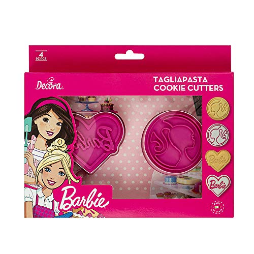 Decora 0403000 Ausstecher mit Prägestempel Barbie, Kunststoff von Decora