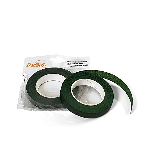 DECORA 0803050 FLORISTENBAND GRÜN 12MM 27M von Decora