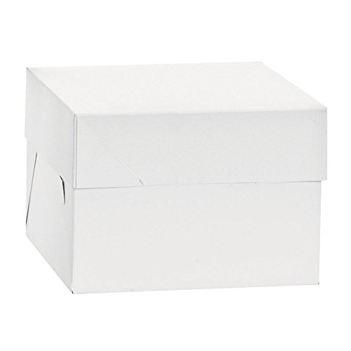 DECORA Kuchenbox 26,5 x 26,5 x 15 cm, Karton, Weiß, 5 x H 15 cm von Decora