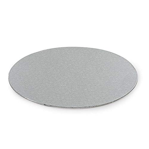 DECORA Thin Cake Board Silver 0931307 DÜNN TORTENPLATTE Silber Ø 32 cm H 3 MM 13', Pappe, 32 x 32 x 0.3 cm von Decora