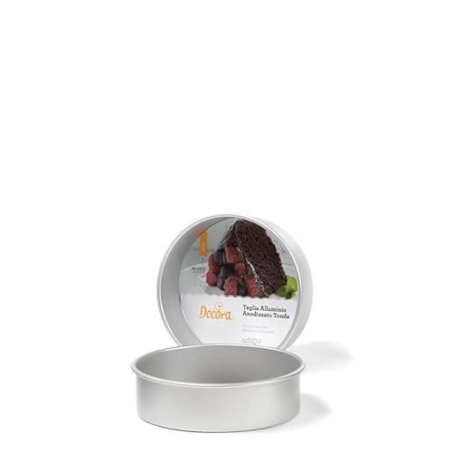 DECORA Profi-Backform, Aluminium, eloxiert, rund, Ø cm, 10 x 7,5 H, Legierter Stahl, Silber/Schwarz von Decora