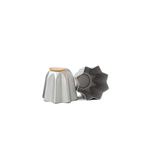 Decora 0062683 Backform für Mini-Pandoro aus eloxiertem Aluminium, Silber, 70 g, Ø 7,5 x 6,5 cm, 1 Stück von Decora