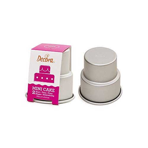 DECORA 0062971 Backform Mini Wedding Cake, Aluminium, Silber/schwarz, 20 X H 11 cm DECORA 0062971 Backform Mini Wedding Cake, Aluminium, Silber/schwarz, 20 X H 11 cm von Decora