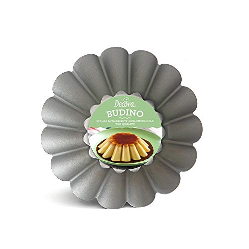 Decora 0075028 ANTIHAFT-KUCHENFORM PUDDING Ø 20 X H 7 CM, Grau von Decora