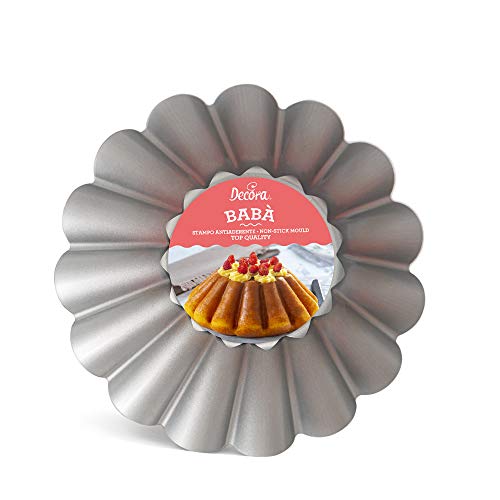 Decora 0075029 ANTIHAFT-KUCHENFORM BABA' 24 X 8 H CM, grau von Decora