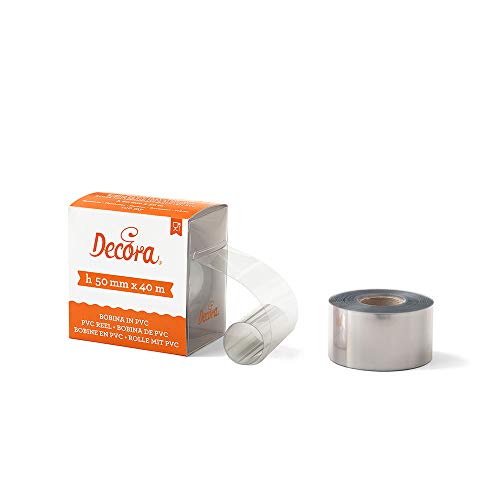Decora 0160756 TORTENRANDFOLIE AUS PVC Rolle 50 M X H 40 MM, 10.5 x 10.5 x 7 cm, Durchsichtig Decora 0160756 TORTENRANDFOLIE AUS PVC Rolle 50 M X H 40 MM, 10.5 x 10.5 x 7 cm, Durchsichtig von Decora