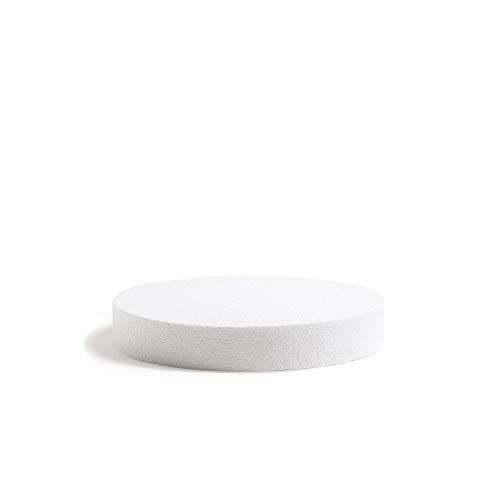 DECORA Polystyrol-Scheibe, Ø 30 x 5 cm, Weiß von Decora