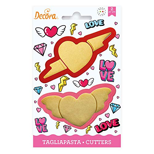 Decora 0255063 AUSSTECHER AUS KUNSTSTOFF LOVE 2TLG, Sortiert Decora 0255063 AUSSTECHER AUS KUNSTSTOFF LOVE 2TLG, Sortiert von Decora