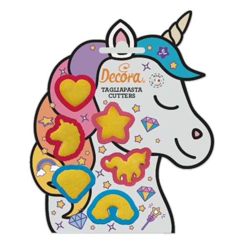 Decora 0255064 AUSSTECHER-MINI Einhorn AUS Kunststoff 6-TLG, Plastic, Sortiert Decora 0255064 AUSSTECHER-MINI Einhorn AUS Kunststoff 6-TLG, Plastic, Sortiert von Decora
