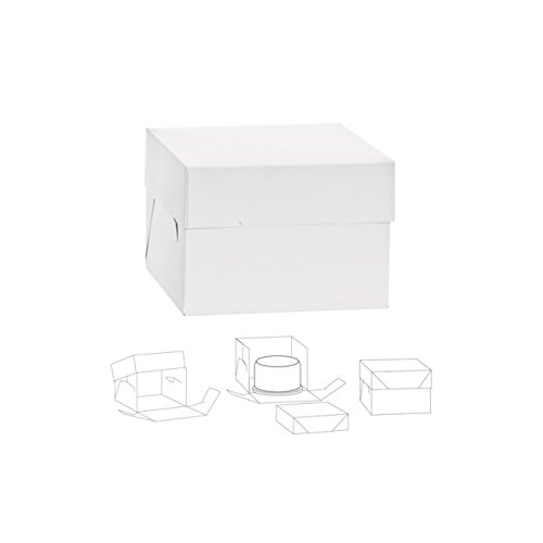 DECORA, 0339473 Tortenbox, Ideal zum Transportieren und Aufbewahren von dekorierten Torten, Einzeln verpackt, 36,5 x 36,5 x H 15 cm. von Decora