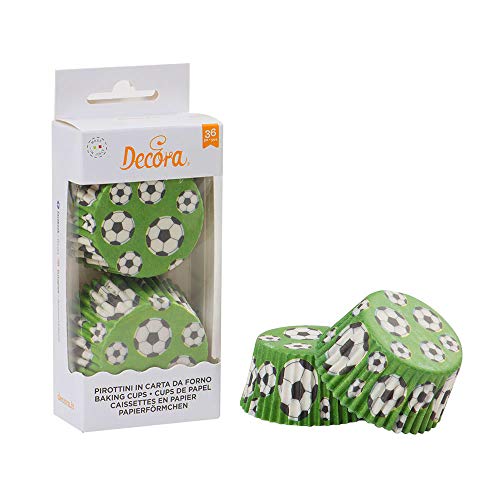 Decora 0339845 PAPIERFÖRMCHEN FUßBALL 50 X 32 MM 36ST, Paper von Decora