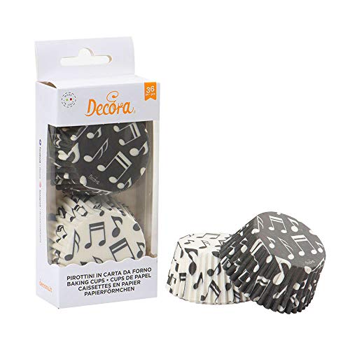 Decora 0339849 PAPIERFÖRMCHEN MUSIKNOTEN 50 X 32 MM 36ST von Decora