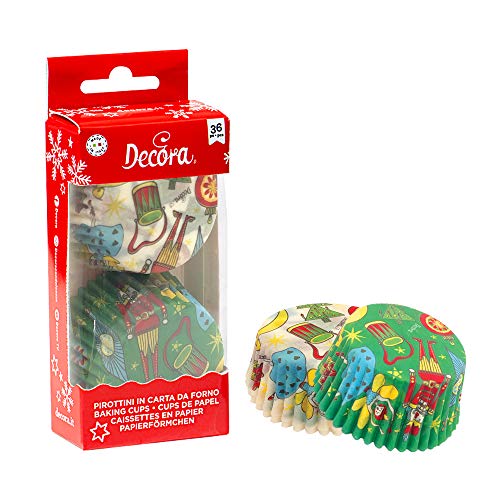 Decora 0339873 PAPIERFÖRMCHEN NUSSKNACKER 50 X 32 MM 36ST. von Decora