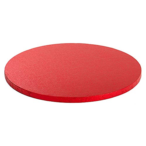 Decora 0931365 CAKEBOARD RED Ø 50 X H 1,2 cm 20 INCH, Paper von Decora