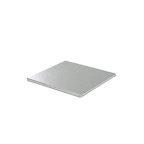 Decora 0931611 QUADRATISCHE TORTENPLATTE Silber cm 20X1,2 H von Decora