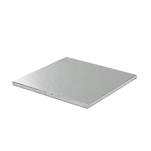 Decora 0931615 QUADRATISCHE TORTENPLATTE Silber cm 40X1,2 H von Decora