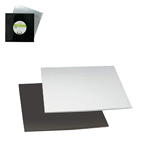 DECORA 0932580 TORTENPLATTEN IM Set SCHWARZ/Silber 24X24 cm DECORA 0932580 TORTENPLATTEN IM Set SCHWARZ/Silber 24X24 cm von Decora