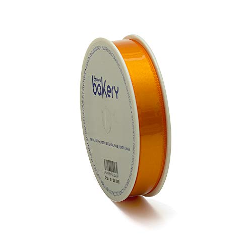DECORA, oranger Doppeltes Satinband, Spule, 15 mm x 25 m, Tessuto von Decora